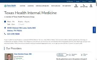 Texas Health Internal Medicine of Dallas website