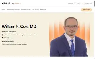 Dr. William F. Cox, MD website