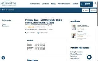Millennium Physician Group - Jacksonville Primary-Care website