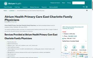 Atrium Health Primary Care East Charlotte Family Physicians