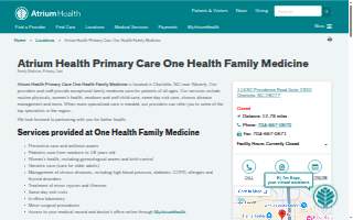 Atrium Health Primary Care One Health Family Medicine