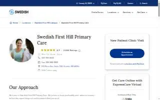 Swedish First Hill Primary Care website