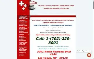 Canyon Medical Center of Las Vegas website