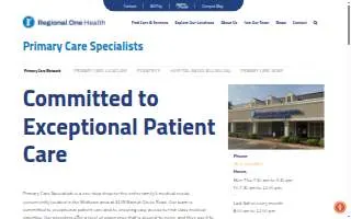 Primary Care Specialists of Memphis website