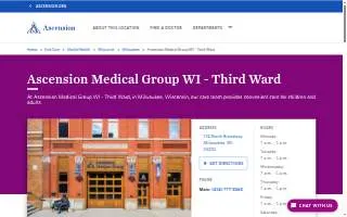 Ascension Medical Group WI - Third Ward website