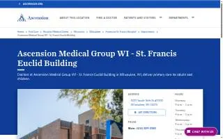 Ascension Medical Group WI - St. Francis Euclid Building website