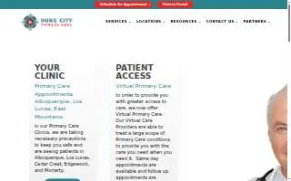 Duke City Primary Care of Cedar Crest website