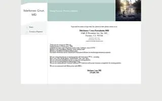 Ildefonso Cruz, MD website