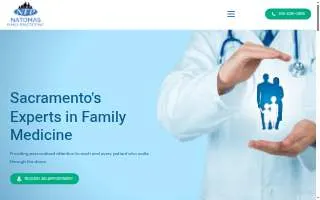 Natomas Family Practice website