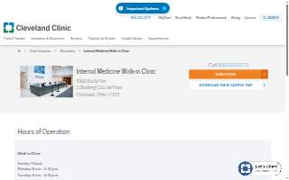 Cleveland Clinic Internal Medicine Walk-in Clinic