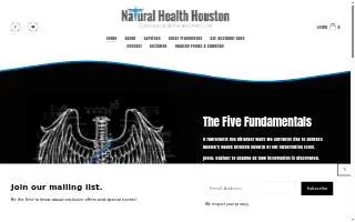 Natural Health Houston website