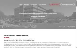 AFC Physical Medicine & Chiropractic Desert Ridge website