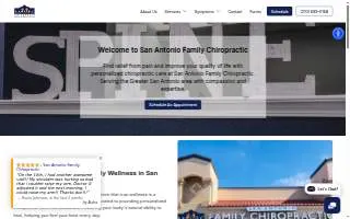 San Antonio Family Chiropractic website