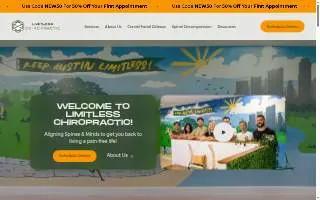 Limitless Chiropractic of Austin website