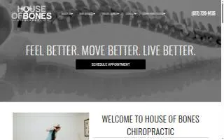 House of Bones Chiropractic website