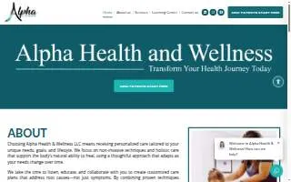 Alpha Health & Wellness LLC website