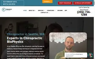 Fremont Spine + Wellness website