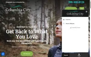 Columbia City Chiropractic website