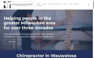 Wignall Kennedy Chiropractic Clinic of Milwaukee website
