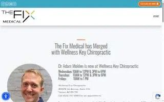 The Fix Medical / Wellness Key Chiropractic website