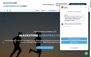 Blackstone Chiropractic Clinic website