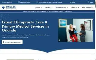 Pavlik Health + Wellness of Orlando website