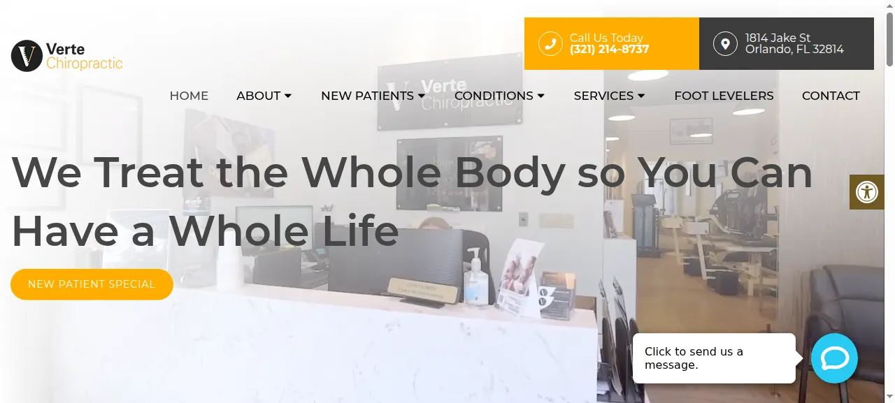 Verte Chiropractic website
