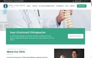 Spine and Wellness Cincinnati website
