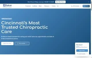 Baker Chiropractic and Wellness of Cincinnati website
