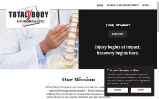 Total Body Chiropractic of New Orleans website