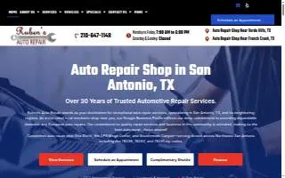Ruben's Auto Repair of San Antonio website