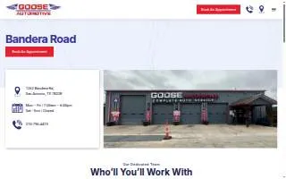 Goose Auto Repair - Bandera website