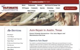Dave's Ultimate Automotive of Austin website