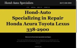 Hond-Auto Specialists website