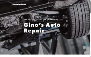 Ginos auto repair website