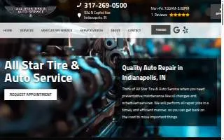 All Star Tire & Auto Service website