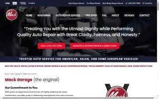 Mack Garage website