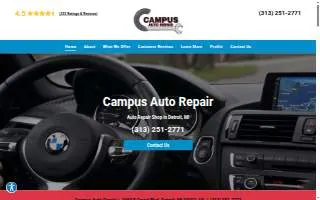 Campus Auto Repair of Detroit website