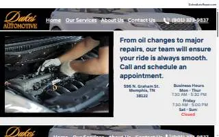 Dukes Automotive website