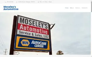 Moseley's Automotive Service and Sales website