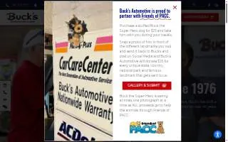 Buck's Automotive Service Center website