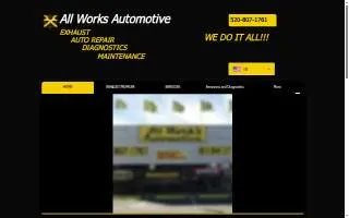 All Works Automotive of Tucson website