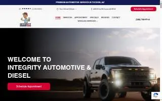 Integrity Automotive & Diesel of Tucson website