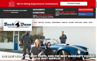 Jack Dane Auto Service website
