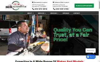SDS Automotive of Sacramento website