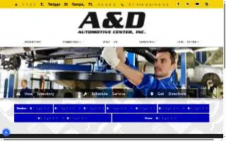 A & D Automotive Center website