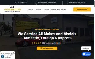 All Automotive of Pittsburgh website