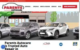 Parents Autocare website