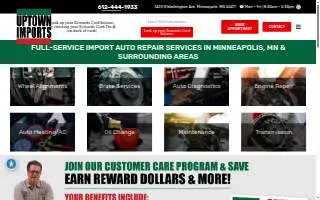 Uptown Imports - Foreign Auto Repair website
