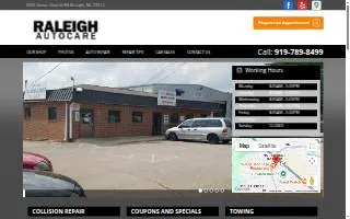Raleigh Auto Care website
